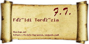 Földi Terézia névjegykártya