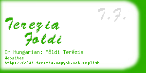 terezia foldi business card