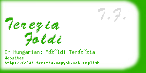 terezia foldi business card